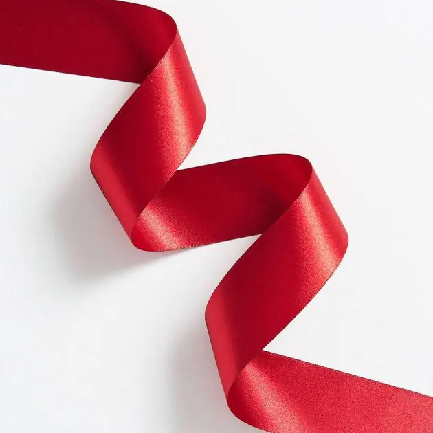 Free Shipping 2" Wide Red Satin Ribbon