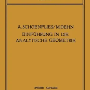 Einführung in die Analytische Geometrie der Ebene und des Raumes Buy Direct